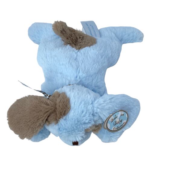 Bearington Baby Collection Relaxed Blue Rattle Dog Plush 8" Stuffed Animal Toy - Picture 11 of 11